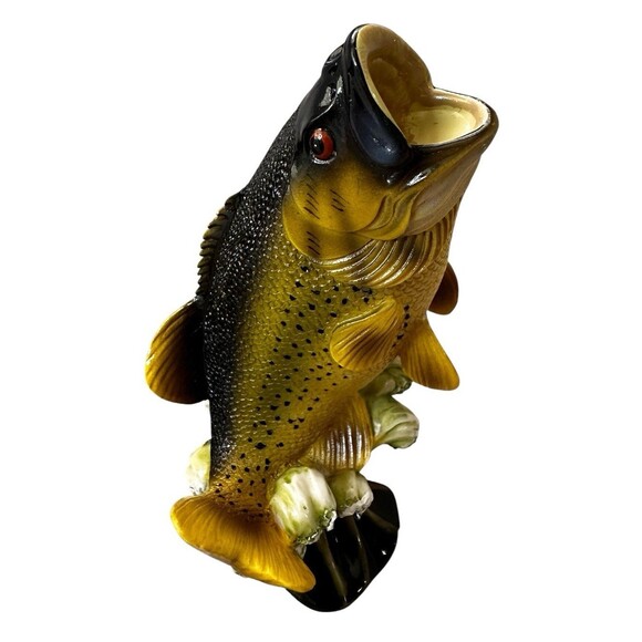 Life Symbols 2 VTG 2000 Bass Fish Trophy Casket Corner Wall Decoration - Picture 3 of 9